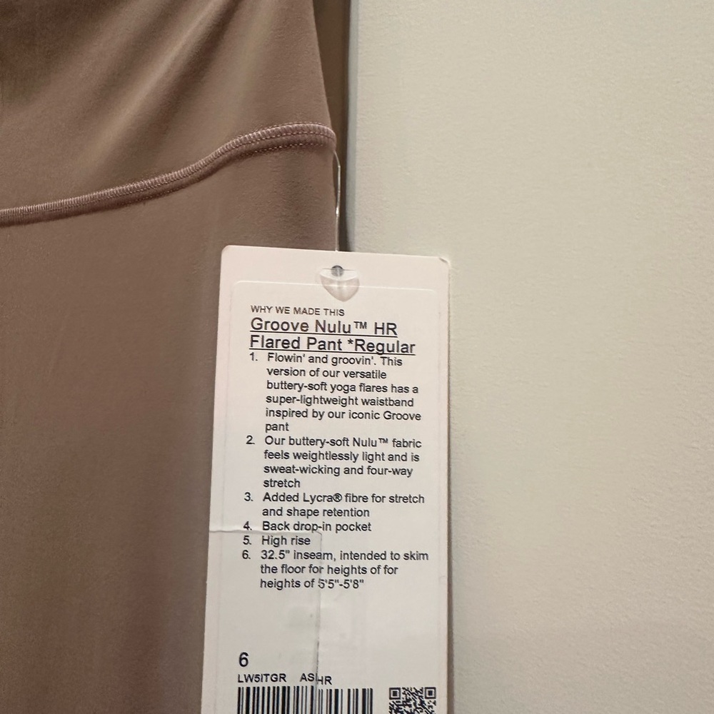 Lululemon Groove Nulu High-Rised Flare Pant Ashen Rose - Picture 5 of 7